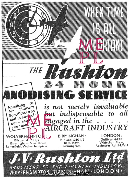 : J.V. Rushton Anodising & Chromating : J.V. Rushton Anodising & Chromating