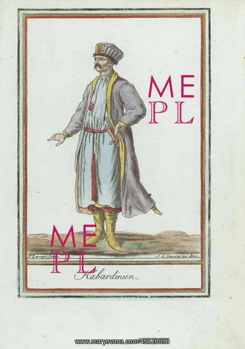 : Kabardian man, one of the 12 Circassian tribes : Kabardian man, one of the 12 Circassian tribes