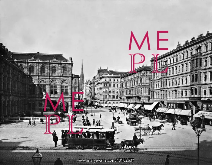 : Kaerntner Street in Vienna, 1898 : Kaerntner Street in Vienna, 1898