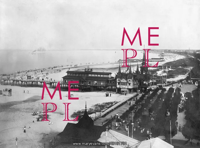 : Kaiser-Wilhelm-Brigde in Heringsdorf on Usedom, 1908 : Kaiser-Wilhelm-Brigde in Heringsdorf on Usedom, 1908