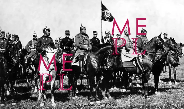 : Kaiser Wilhelm II with his general staff, 1913 : Kaiser Wilhelm II with his general staff, 1913