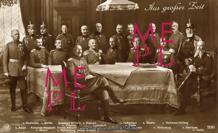 : Kaiser Wilhelm II surrounded by German Government : Kaiser Wilhelm II surrounded by German Government