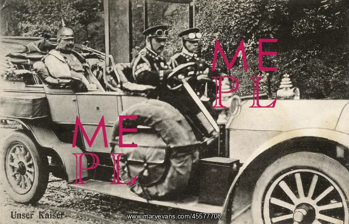 : Kaiser Wilhelm II - travelling by car : Kaiser Wilhelm II - travelling by car