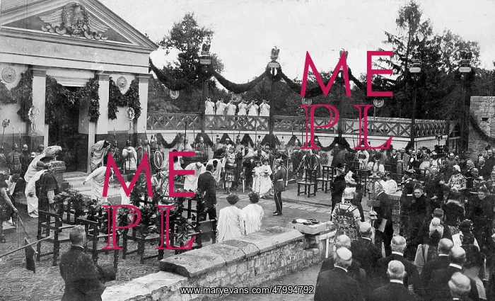 : Kaiser Wilhelm II visiting Roman Fort, Saalburg, Germany : Kaiser Wilhelm II visiting Roman Fort, Saalburg, Germany