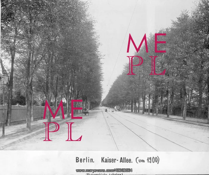 : Kaiserallee in Berlin, around 1900 : Kaiserallee in Berlin, around 1900