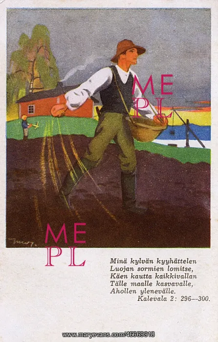 : Kalevala - sowing a field : Kalevala - sowing a field