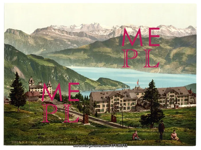 : Kaltbad and the Alps, Rigi, Switzerland : Kaltbad and the Alps, Rigi, Switzerland