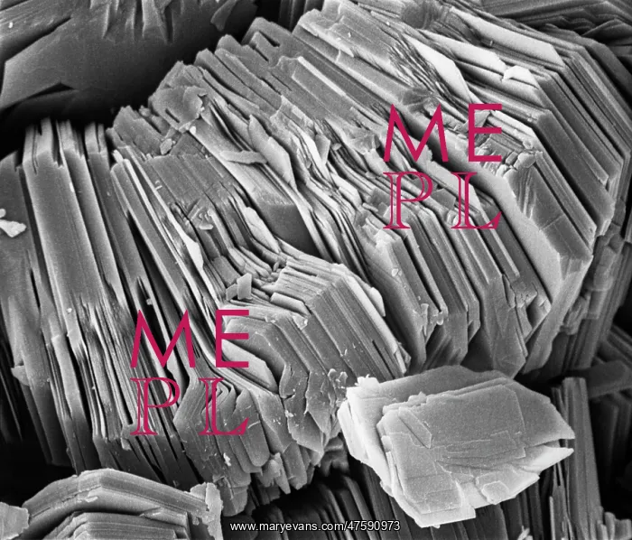 : Kaolinite. Scanning electron microscope image of kaolinite (x 4.00K) : Kaolinite. Scanning electron microscope image of kaolinite (x 4.00K)