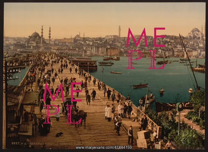 : Kara-Keui (Galata) bridge, Constantinople, Turkey : Kara-Keui (Galata) bridge, Constantinople, Turkey