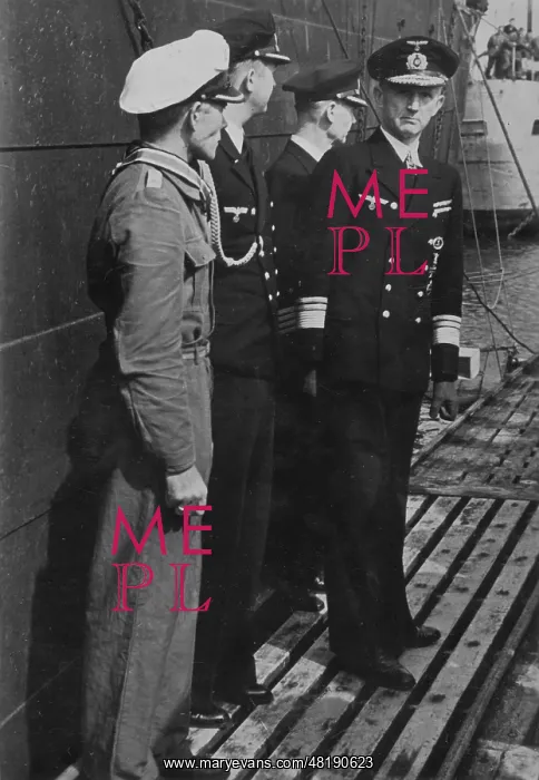 : Karl Donitz in a submarine base, 1941 : Karl Donitz in a submarine base, 1941