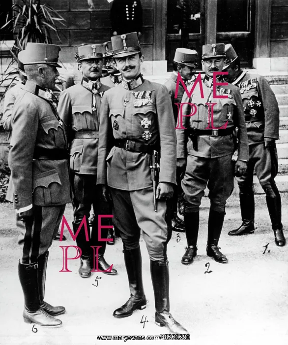 : Karl I at his headquarters at Castle Wartholz, 1917 : Karl I at his headquarters at Castle Wartholz, 1917