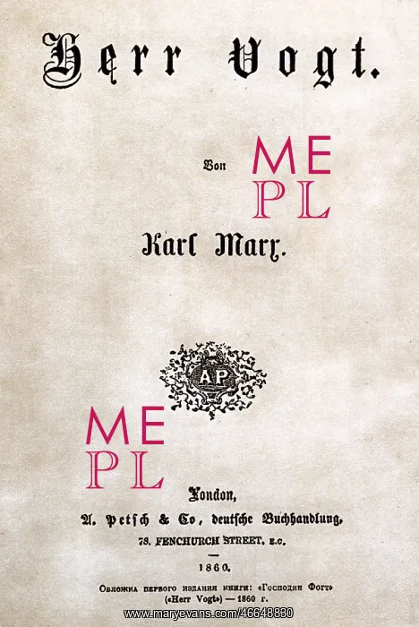 : Karl Marx. Marx, Karl, 5.5.1818 - 14.3.1883, German philosopher, works, Herr Vogt : Karl Marx. Marx, Karl, 5.5.1818 - 14.3.1883, German philosopher, works, Herr Vogt