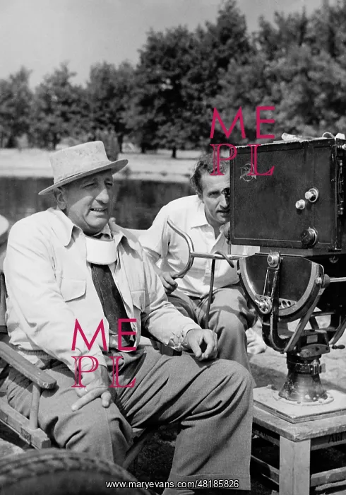: Karl Ritter and Guenther Anders during filming, 1938 : Karl Ritter and Guenther Anders during filming, 1938