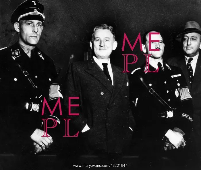 : Karl Ritter and Hans Steinhoff with SS men, 1934 : Karl Ritter and Hans Steinhoff with SS men, 1934