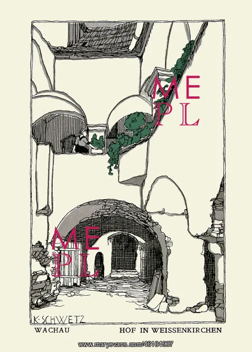 : Karl Schwetz. Wachau. Courtyard in : Karl Schwetz. Wachau. Courtyard in