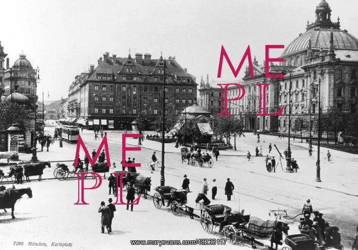 : Karlsplatz / Stachus in Munich, about 1900 : Karlsplatz / Stachus in Munich, about 1900