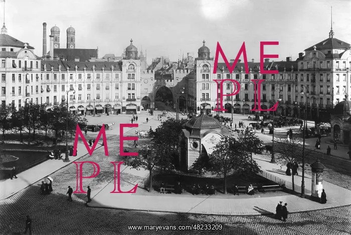 : Karlsplatz / Stachus in Munich, about 1900 : Karlsplatz / Stachus in Munich, about 1900