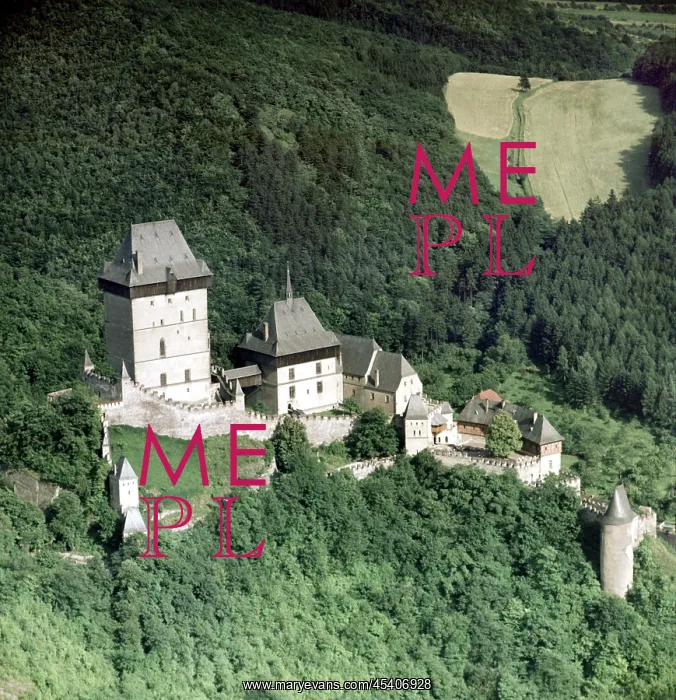  : Karlstein Castle - aerial view