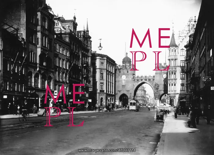 : Karlstor in Munich, about 1900 : Karlstor in Munich, about 1900