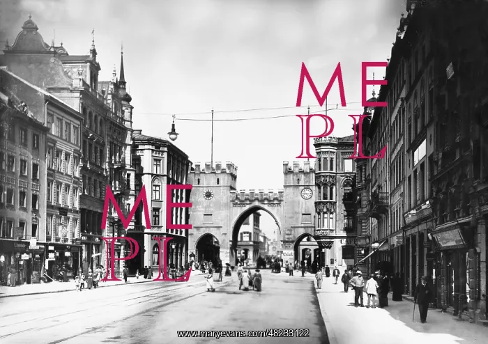 : Karlstor in Munich, about 1900 : Karlstor in Munich, about 1900