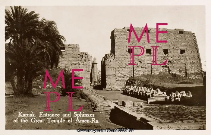 : Karnak Temple Complex, Egypt - Entrance and Sphinxes : Karnak Temple Complex, Egypt - Entrance and Sphinxes