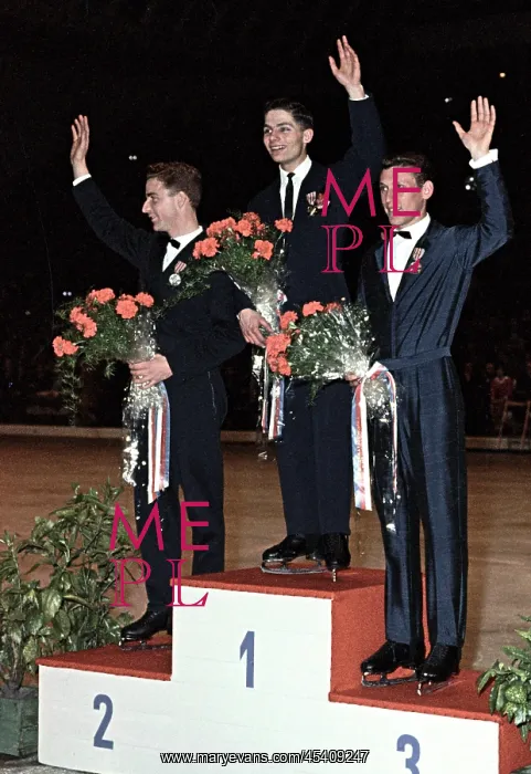 : Karol Divin - Donald Jackson - Alain Calmat, .medal winners : Karol Divin - Donald Jackson - Alain Calmat, .medal winners