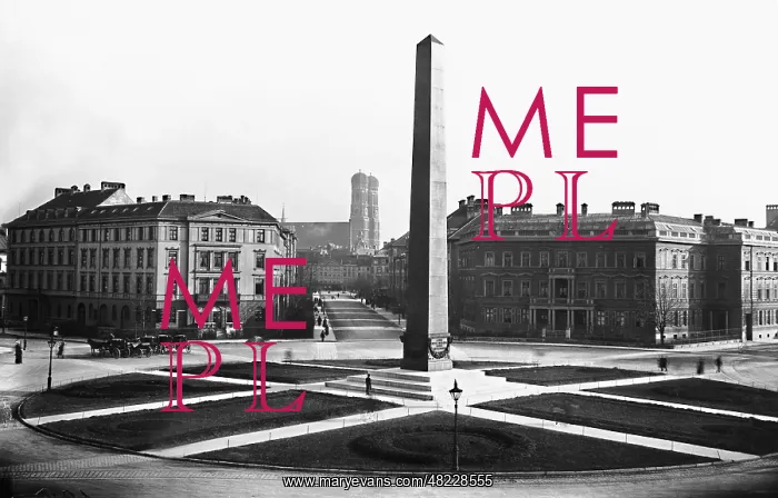 : Karolinenplatz with obelisk in Munich : Karolinenplatz with obelisk in Munich