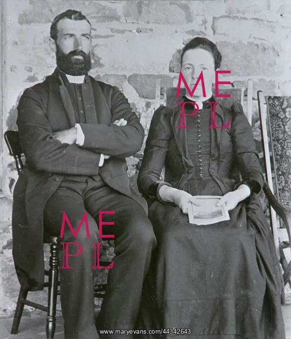  : Kasouga. View of an unidentified couple (possibly Clark) posed on the verandah