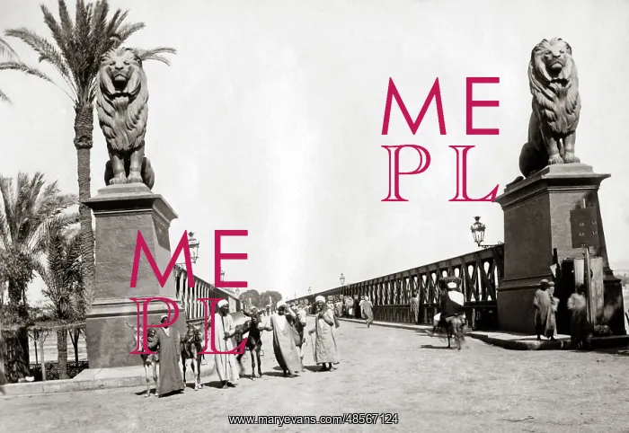  : Kasr-el-Nil Bridge Cairo, Egypt, circa 1890