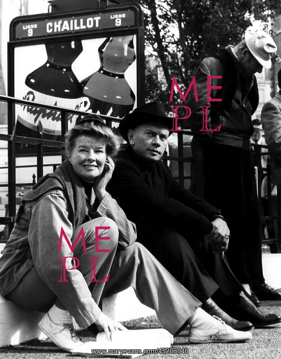 : Katharine Hepburn, Yul Brynner and Danny ? : Katharine Hepburn, Yul Brynner and Danny ?