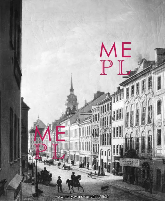 : Kaufingerstrasse in Munich around 1820 : Kaufingerstrasse in Munich around 1820
