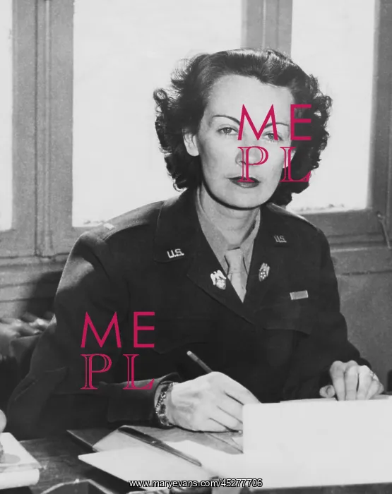 : Kay Summersby, at her office in Rheims. She drove : Kay Summersby, at her office in Rheims. She drove