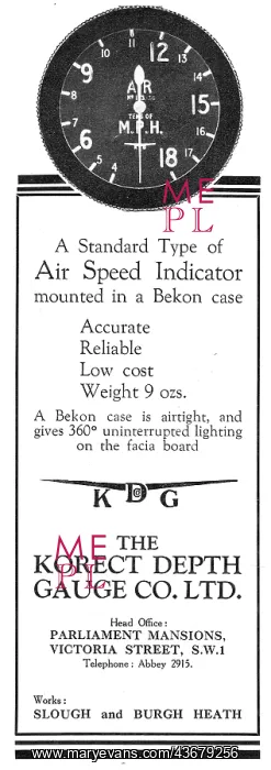 : KDG - Aircraft Bekon Mounted Airspeed Indicator : KDG - Aircraft Bekon Mounted Airspeed Indicator