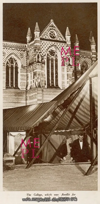 : Keble College floodlit 1949 : Keble College floodlit 1949