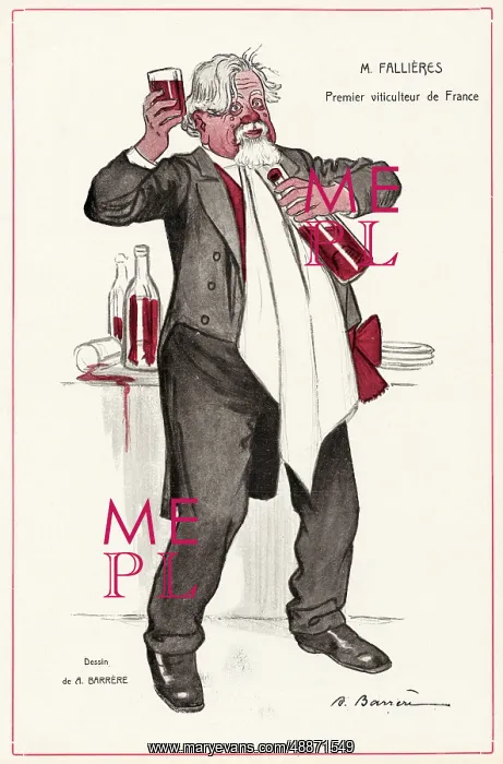 : Keen Wine Drinker Clement Armand Fallieres : Keen Wine Drinker Clement Armand Fallieres