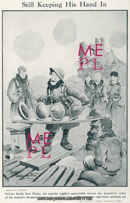 : Still Keeping His Hand In by Bruce Bairnsfather : Still Keeping His Hand In by Bruce Bairnsfather