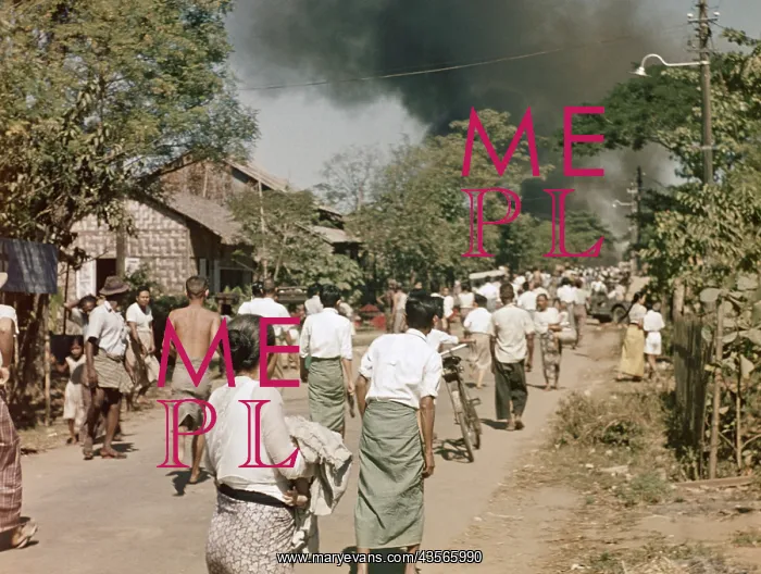 : Kemmendine - basha fire - Rangoon : Kemmendine - basha fire - Rangoon