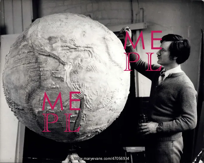 : Ken Gillham with earthquake globe, Colchester : Ken Gillham with earthquake globe, Colchester