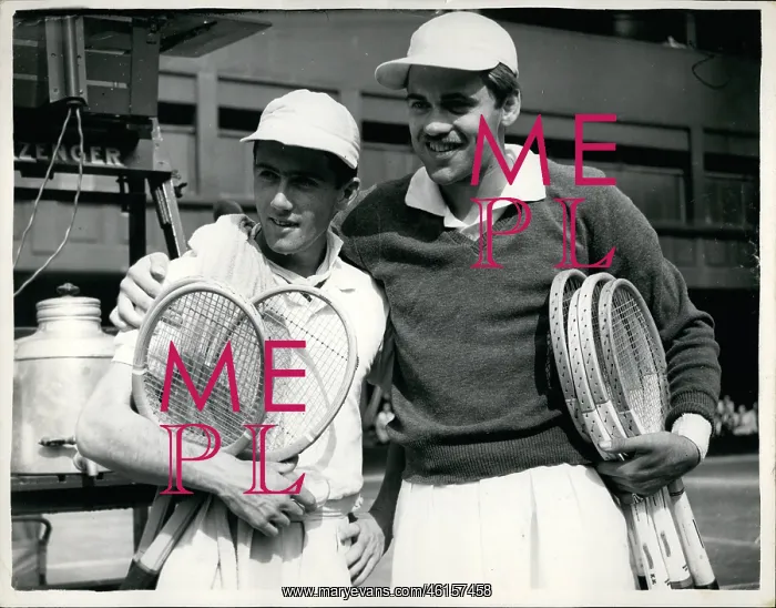 : Ken Rosewall and Kurt Nielsen at Wimbledon : Ken Rosewall and Kurt Nielsen at Wimbledon