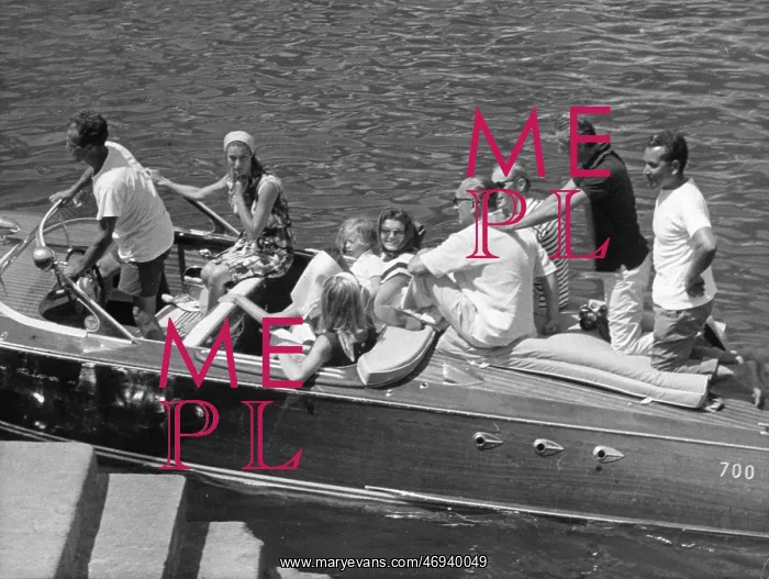 : Kennedy Family on a boat : Kennedy Family on a boat