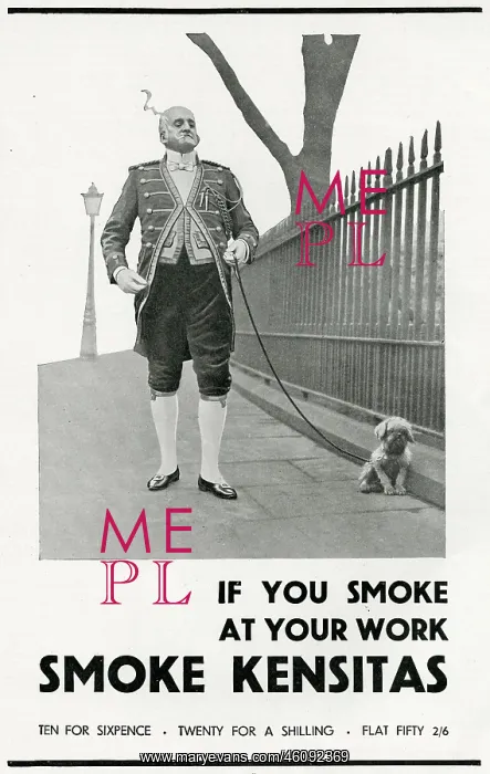 : Kensitas advertisement, 1929 : Kensitas advertisement, 1929