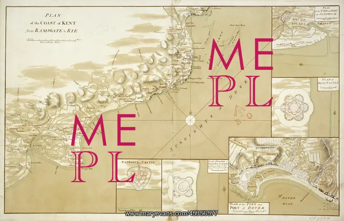 : Kent coastal defences in 1740 : Kent coastal defences in 1740