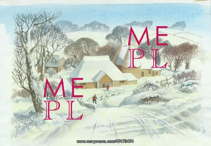  : Kentish Winter Scene - Oast House
