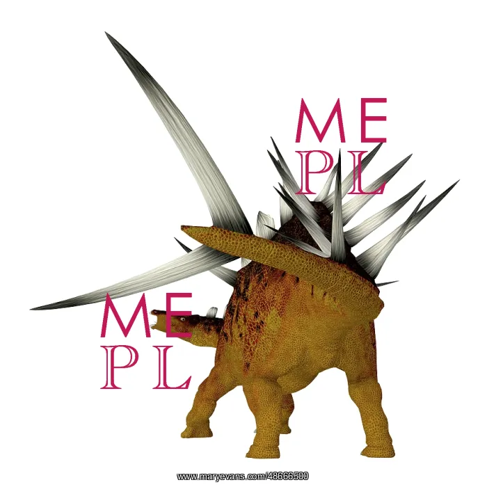 : Kentrosaurus armored dinosaur, rear view on white background : Kentrosaurus armored dinosaur, rear view on white background
