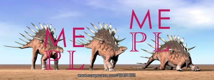 : Three Kentrosaurus dinosaurs standing in the desert : Three Kentrosaurus dinosaurs standing in the desert