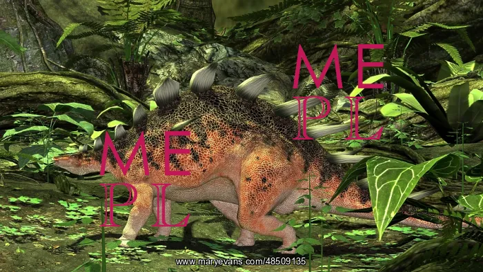 : Kentrosaurus in a prehistoric forest : Kentrosaurus in a prehistoric forest