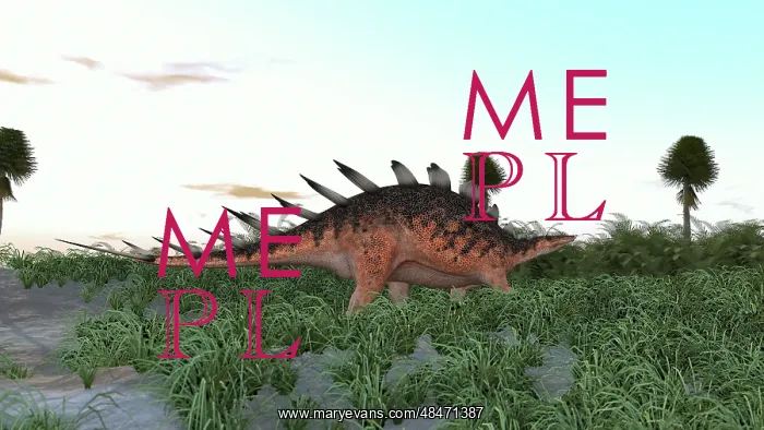 : Kentrosaurus in a prehistoric landscape : Kentrosaurus in a prehistoric landscape