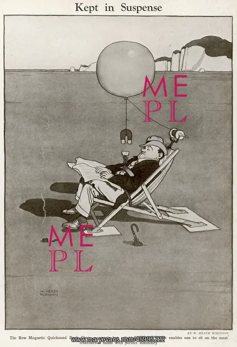 : Kept in Suspense by William Heath Robinson : Kept in Suspense by William Heath Robinson