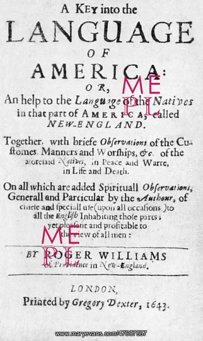 : A Key into the Language of America : A Key into the Language of America