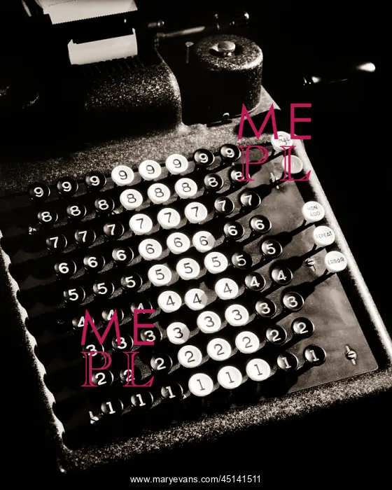 : Keyboard of Mechanical Adding Machine Or Calculator : Keyboard of Mechanical Adding Machine Or Calculator